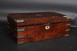 A Georgian 19th century rosewood writing