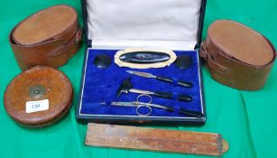 A vintage nail manicure set along with l