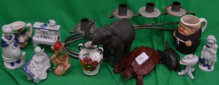 A group of miniatures to include a woode