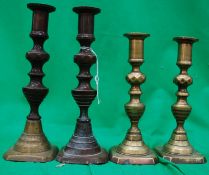 A pair of 19th century brass and copper