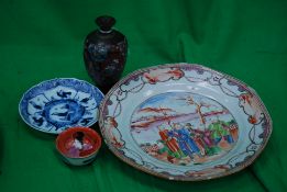 A miniature Japanese enamel cloisonne v