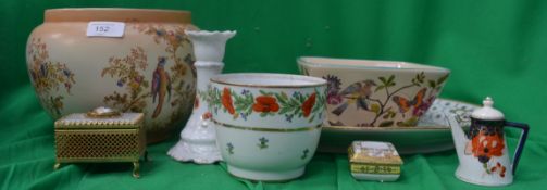 A group of porcelain to include a miniat