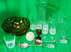 A group lot of glass ware to include stu