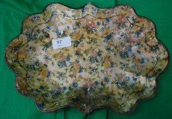 An early 20th Century paper mache plate