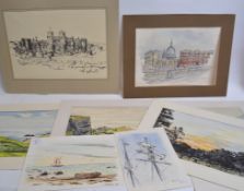 8 works signed by STUCKEY to include water colours and drawings of various subject such as