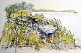 Watercolour on paper, 'The Last Of The D