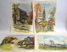 5 lovely watercolours all signed STUCKEY