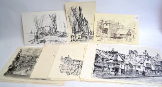 At least  18 drawings all signed by the
