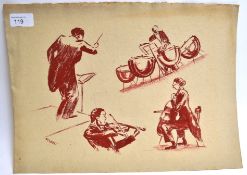 STUCKEY,  Interesting pastel on card in