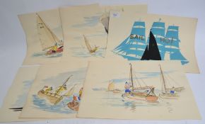 STUCKEY, 8 watercolours on paper to inc