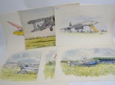 STUCKEY, 6 signed watercolours on paper.
