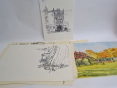 A collection of at least 20 watercolours