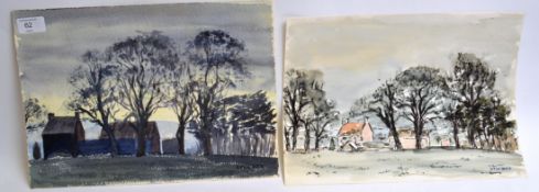 2 woodland scenes by STUCKEY signed bott