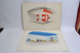 2 illustrated designs,, one of Bleinhei