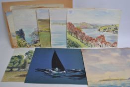 STUCKEY,  12 mostly signed watercolours