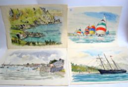 5 lovely watercolours all signed STUCKEY