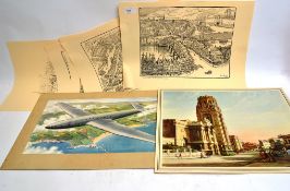 BRISTOL.  Mixed lot to include 	3 black