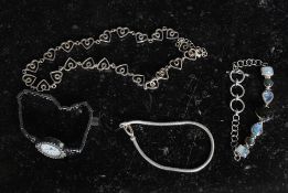 A collection of large ladies silver earrings 925 - Sterling to include axe head, celtic sun,