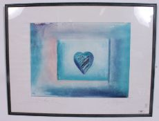 A framed and glazed contemporary water colour signed.