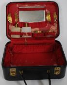 A good vintage / retro ladies vanity case in black,