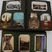 2 postcard albums dating from the early to mid 20th century all of Scotland to include colour and