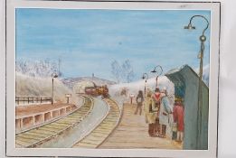 STUCKEY, PETER; ' Awaiting The Early at Oldland Common ' Framed.