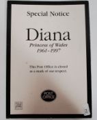 A Post Office counters sign,