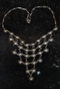 Stunning vintage ladies filigree worked choker necklace of continental origin all being chain