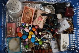 A collection of costume jewellery to include contemporary bracelets, bead necklaces,