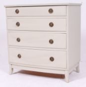 A good 20th century shabby chic painted chest of drawers.