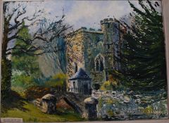 STUCKEY, P; ' Beverstone Castle ' signed to lower corner. Painting.