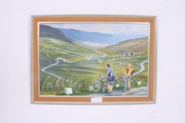 STUCKEY, P ; The Healy PAss, Southern Ireland. Painting. Titled to rear.