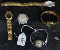 A gentlemans vintage Legion 17 jewel wristwatch together with a ladies Roamer wristwatch, Leno,