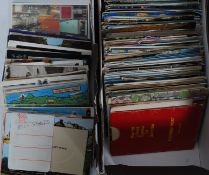 A box of postcards to include many subjects dating through early to late 20th century, seaside,