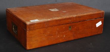 A large early 20th century JAS Ramsay - Goldsmith Dundee oak cased canteen with inner tray.