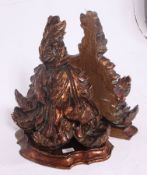 A pair of antique style Art Nouveau wall sconces / brackets in plaster.