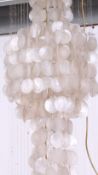 A 1970's large shell chandelier,