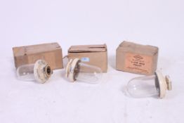 A set of three vintage Industrial Pendant Light Fitting's by Cemco,