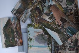 A collection of giant postcards to include views of Ilfracombe, Capstone,