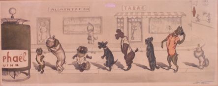 Boris O'Klein (French, 1893-1985), 'Dirty Dogs of Paris', signed lower right,