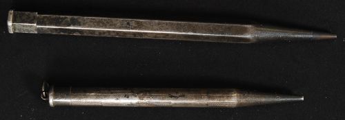 Two hallmarked silver propelling pencils