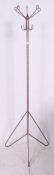 A fabulous 1950's Hungarian sputnik style metal industrial coat stand raised on hairpin style legs