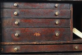 A vintage Engineers work box / case having full down front,