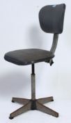 A good vintage industrial Evertaut machinists four legged work chair / stool.