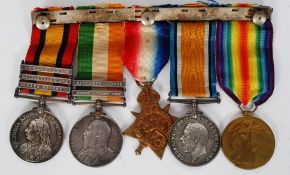 Medal group for Pte E Lock 5582 of the Somerset Light Infantry to include Queen Victoria South