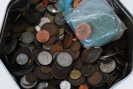 A large collection of Victorian and later coins - mostly British but also Foreign examples.