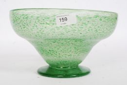 A fantastic Victorian glass iridescent mottled green glass Loetz style fruit bowl W26cm
