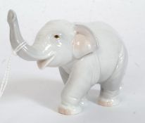 A Lladro figurine ' Elephant ' impressed, blue stamp to foot base. Measures 11.