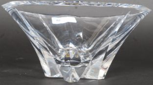 A 20th century signed crystal studio bowl,