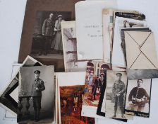 POSTCARDS; A good selection of Edwardian postcards to include mostly WWI First World War soldiers,